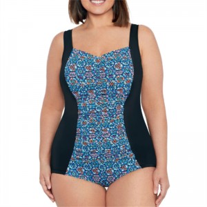 Dames \\\\\\\\\\\\\\\\\\\\\\\\\\\\\\\\\\\\\\\\\\\\\\\\\\\\\\\\ \'s uit één stuk plus size zwempak geslingerd met bescheiden meisje-beengesneden