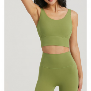 Vaste beker u-vorm verzamelt sportbeha