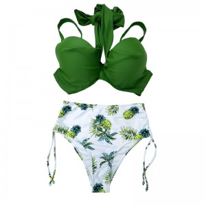 Plus size bloemenprint Drawing Swimsuits
