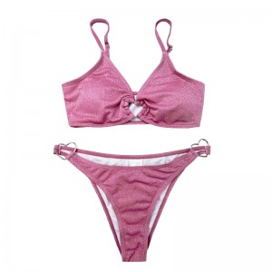 Metalen ring tweedelige massieve kleurenzwempakken