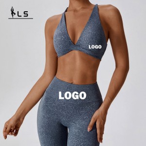 SC1054 Yoga Set Fitness Woman 2024 Sportbeha en leggings print fitness yoga slijtage gym vrouwelijke set