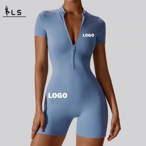 SC1074 Custom Women \\\\ \'s Yoga Rompers One Piece hoogwaardige jumpsuit actieve slijtage ademende zachte yoga bodysuit