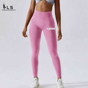 SC10118 Hoog getailleerd voor vrouwennaadloze scrunch legging groothandelsprijs Hoge taille yogabroeken leggings