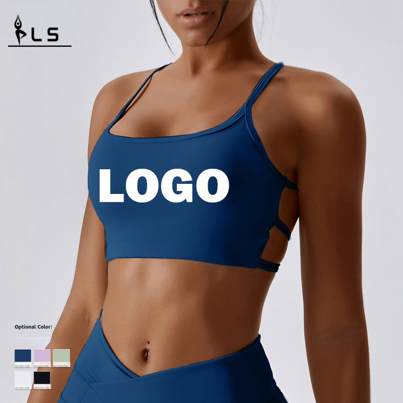 SC10172 Sexy Sport Strappy Custom Sports BH voor dames sport beha voor dames criss-cross back padded