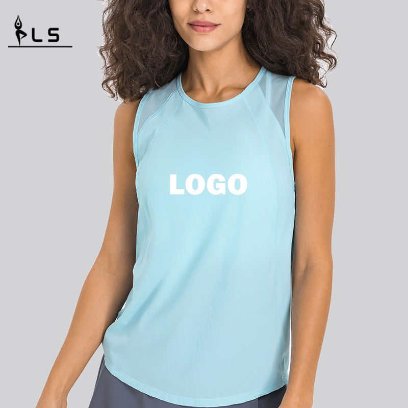 SC10244 Spring Fashion Loose Blouse Yoga Vest Tank Tops Hollow workout Tops Yoga Women\'s tanktop