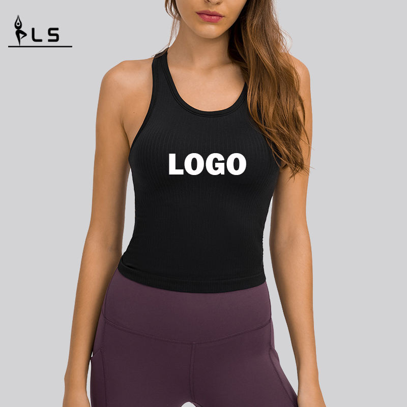 SC102510 Fitness Crop Tank Top Women \\\\ \'s t-shirts rib tanktop vrouwen yoga gym fitness workout tank vest top kleding