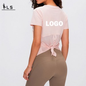 SC10269 Crop Top Gym Yoga Dryfit Sport Women \'s t-shirts fitness top dames sexy sport sweat shirt