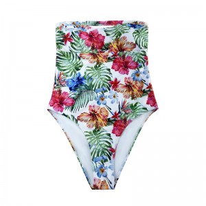 Sexy strapless print etnisch eendelig stukje