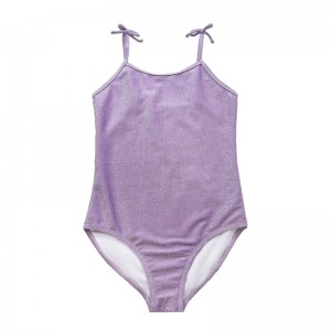 Purple Children \\\\\'s Halter Bow Basic Silver Wire eendelig zwempak