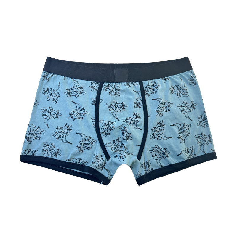 Gewone kleur ondergoed mannen \\\\ \'s kerstboxer -briefs mode full -geprinte comfortabele zachte soft aanpassing mannen ondergoed