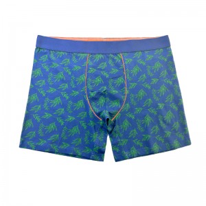 Fashion Full -geprinte gewone kleur ondergoed Men \\\\ \'s kerstboxer -briefs Comfortabele zachte mannen ondergoed aanpassen