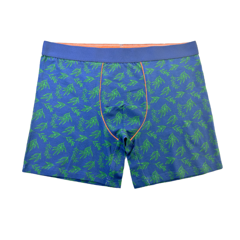 Fashion Full -geprinte gewone kleur ondergoed Men \\\\ \'s kerstboxer -briefs Comfortabele zachte mannen ondergoed aanpassen