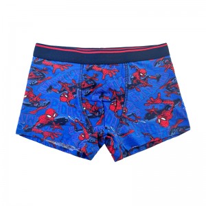 Baby Navy Blue Spider-Man Print Comfort Basic Boy onderbroek Kleurcontrast